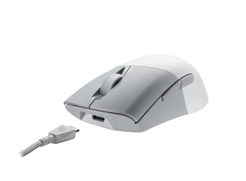 Asus Rog Keris Wireless USB-C White Mouse - 36000 Dpi, Tri-Mode Connectivity, 119Hrs Battery, Aura Sync Rgb Lighting - image 4