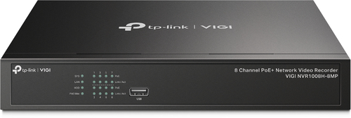 VIGI NVR1008H-8MP NVR TP-LINK VIGI NVR1008H-8MP NVR VIGI POE DE 8 CANALES POE VIDEO H265 ONVIF PLUG AND PLAY AUDIO BIDIRECCIONAL 8- CHANNEL VIGI NVR1008H-8MP