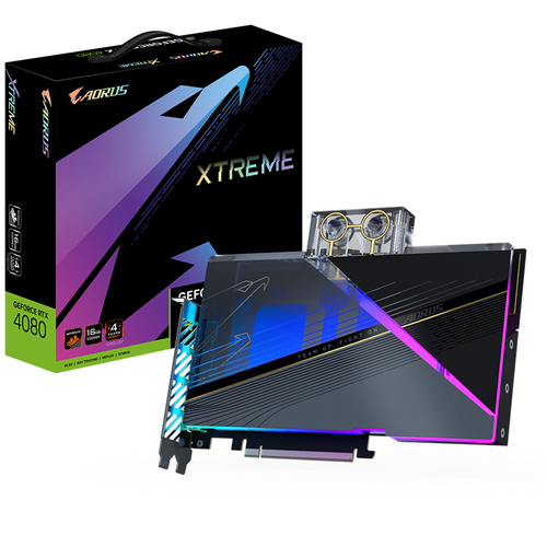 Tarjeta De Video Gigabyte  Gv N4080Aorusx Wb 16Gd Rtx 4080  Requiere Kit Enfriamiento  No Incluido  - GV-N4080AORUSX WB-16GD