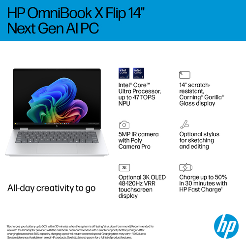 HP OmniBook X Flip 2-in-1 Laptop Next Gen AI 14-fm0013nax – image 3