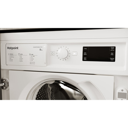 Hotpoint BIWMHG81485UK Integrated 8kg Washing Machine with 1400 rpm - White - B Rated, White - image 8
