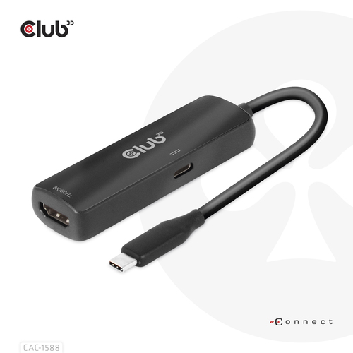 Club 3D USB-C naar HDMI 2.1+ PD 3.0 100 Watt adapter, afbeelding 3