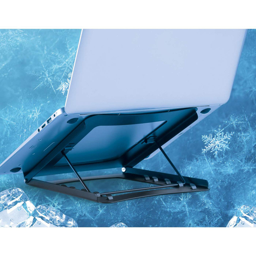 Manhattan Soporte para portátil y tablet ajustable (5 posiciones), apto para tablets y portátiles hasta 15,6", portátil y ligero, acero, negro imagen 11