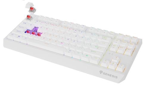 GENESIS Thor 230 TKL White Wireless Outemu Red – image 2
