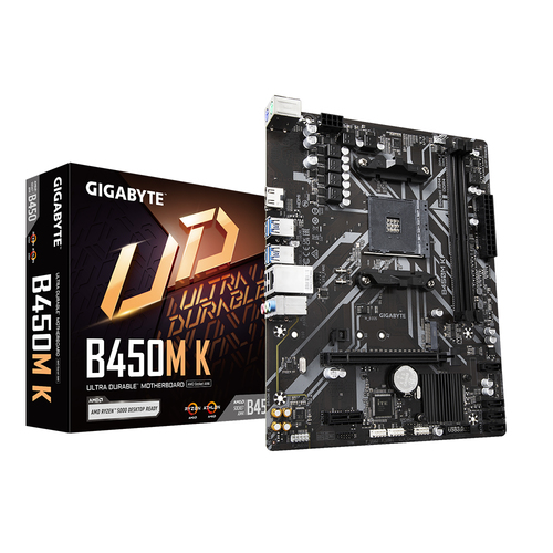 TARJETA MADRE GIGABYTE B450M K  AM4 MATX DDR4 HDMI PS2 USB 3 2 M 2 - B450M K