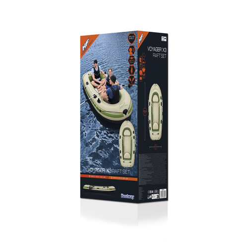 Bestway Hydro-Force Voyager X3 Inflatable Raft Set 2.94 m