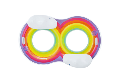 Bestway Rainbow Dreams 2-Person Double Swim Tube 1.86 m x 1.16 m