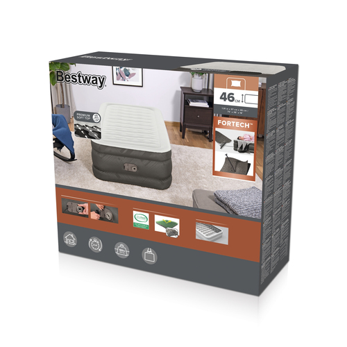Bestway Fortech Air Mattress Twin with Built-in AC Pump and