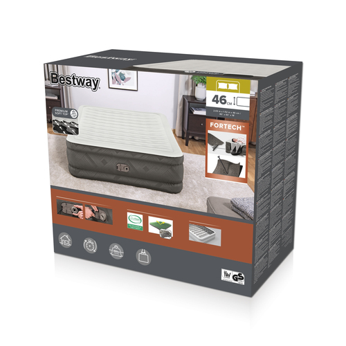 Bestway Fortech Air Mattress Queen with Built-in AC Pump and