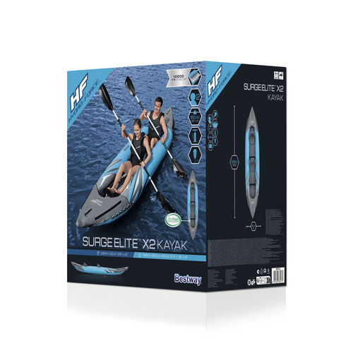 Bestway Hydro-Force Surge Elite X2 Inflatable Two-Person Kayak 3.82 m