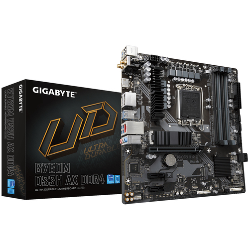 MOTHERBOARD GIGABYTE B760M DS3H AX DDR4 SOCKET 1700 4DDR4 5333HDMIDPMICRO ATXWIFI 6E/BT - Gigabyte