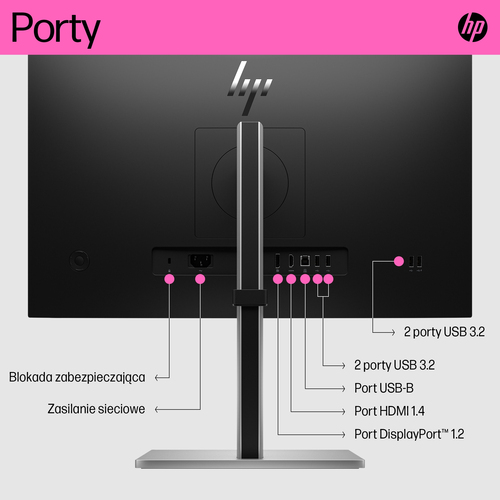 HP Inc. Monitor dotykowy FHD E24t G5 6N6E6AA