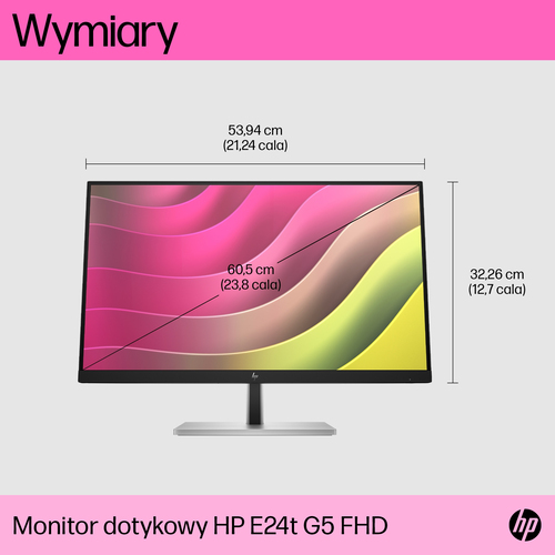 HP Inc. Monitor dotykowy FHD E24t G5 6N6E6AA