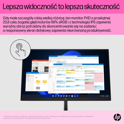 HP Inc. Monitor dotykowy FHD E24t G5 6N6E6AA