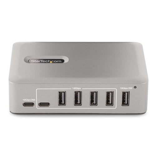 StarTech.com 10-Port USB-C Hub, 8x USB-A + 2x USB-C, Self-Powered w 65W Power Supply, USB 3.1 10Gbps Hub w BC1.2 Charging, DesktopLaptop USB Hub with, afbeelding 3