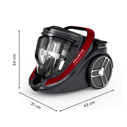 Rowenta RO7933 Silent Force Cyclonic Effitech Multi Stofzuiger zonder zak Rood, afbeelding 10