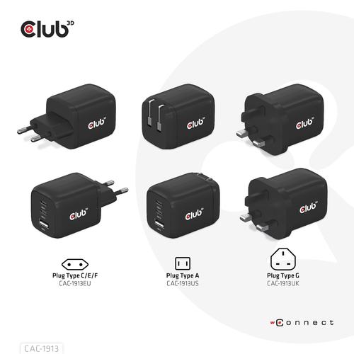 Club 3D Travel Charger 65W GaN oplader, afbeelding 4