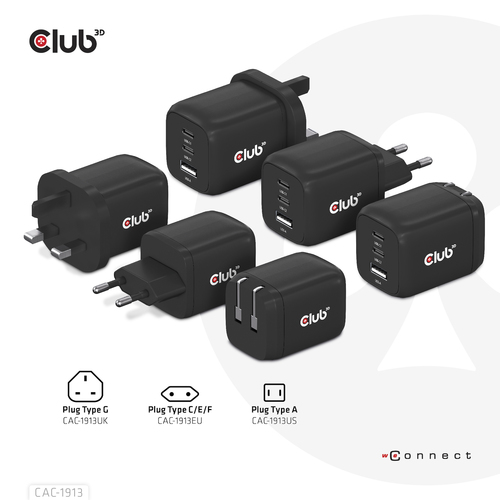 Club 3D Travel Charger 65W GaN oplader, afbeelding 5