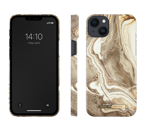 iDeal of Sweden Printed Case iPhone 14PL Golden Sand Marble – image 2