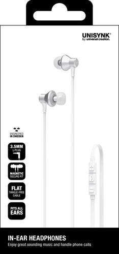 Unisynk 10212 headphones/headset Wired In-ear Calls/Music White