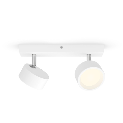 Philips Opbouwspot Bracia - Wit - 8cm - Warm Wit - 2x11w
