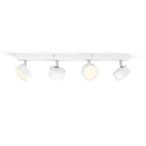 Philips Opbouwspot Bracia - Wit - 8cm - Warm Wit - 4x5,5w