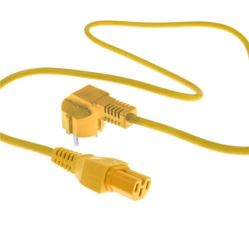 POWERCORD CEE 7/7-C15 YL 1.50M. 1 stk, afbeelding 2