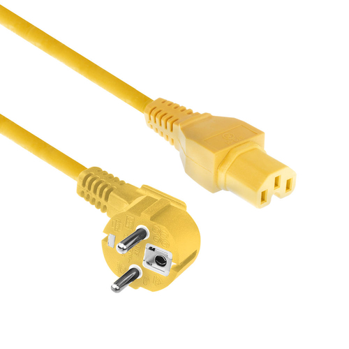 POWERCORD CEE 7/7-C15 YL 1.50M. 1 stk