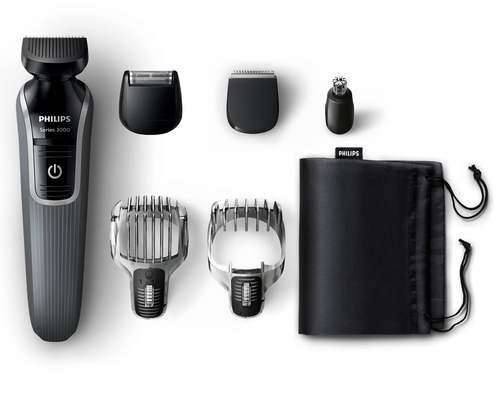 Philips MULTIGROOM Series 3000 QG3338/15 beard trimmer Battery 18 Wet & Dry Grey, Silver