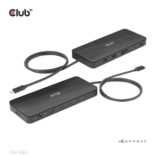 Club 3D Thunderbolt 4 Certified 11-in-1 Docking Station dockingstation, afbeelding 2