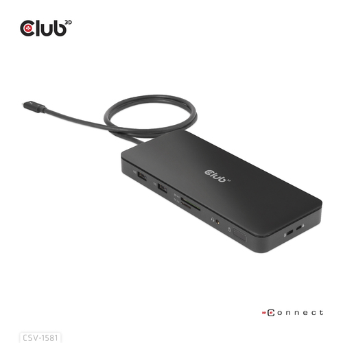 Club 3D Thunderbolt 4 Certified 11-in-1 Docking Station dockingstation, afbeelding 3