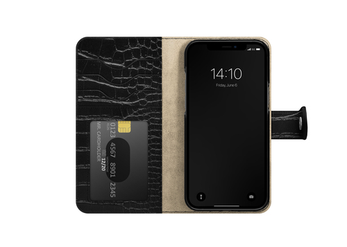 iDeal of Sweden Magnet Wallet+ iPhone 12 / 12 Pro Black Croco – image 3