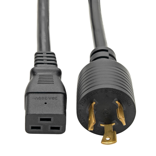 Eaton Tripp Lite Series Power Cord C19 to NEMA L6-20 - Heavy-Duty 20A 250V 12 AWG 10 ft 305 m Black - Cable de alimentación - NEMA L6-20 M a IEC 60320 C19 - CA 250 V - 3 m - moldeado - negro - P040-010