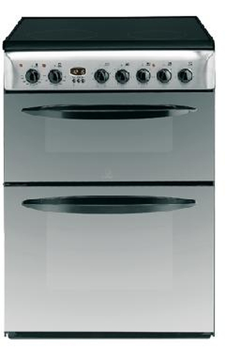 Indesit KD6C35M cooker Freestanding cooker Electric Gas Stainless steel