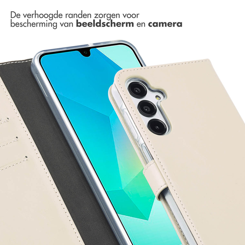 Selencia Echt Lederen Bookcase Samsung Galaxy A16 (5G) - Greige, afbeelding 4