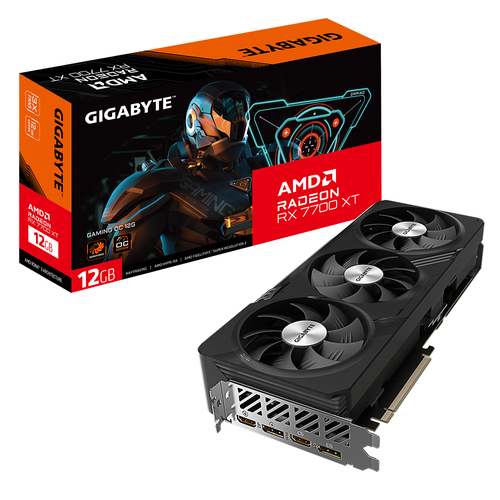 GV-R77XTGAMING OC-12GD TARJETA DE VIDEO GIGABYTE AMD RADEON RX 7700 XT/PCIE X16 40/12GB/GDDR6/2XDP/2XHDMI 21/GAMA ALTA/GAMER GV-R77XTGAMING OC-12GD