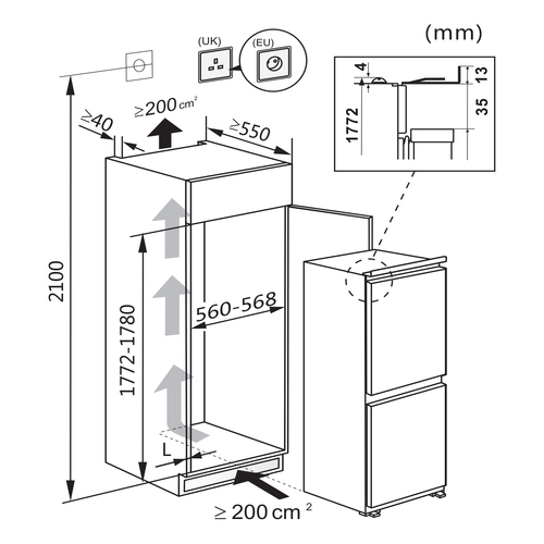Hisense RIB291F4AWE fridge-freezer Built-in – image 9