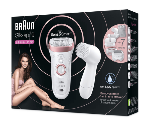 Braun Silk-épil 9 81646952 epilator 40 tweezers Rose gold, White – image 2