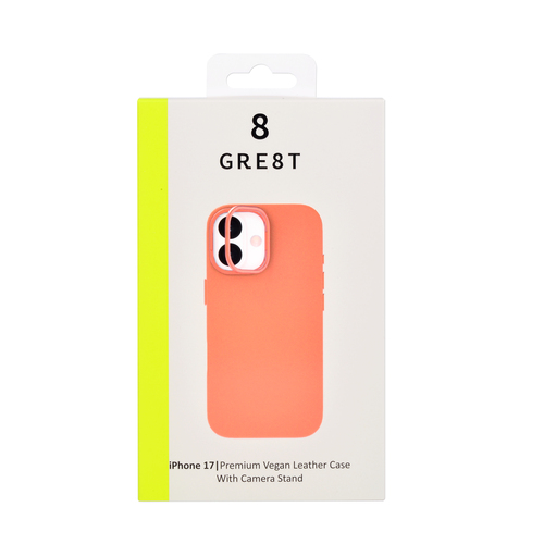 GRE8T GRS Vegan Leather, Orange iPhone17 Retail – image 9
