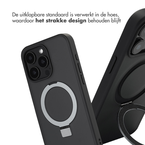 Accezz Ring Stand Backcover met MagSafe iPhone 15 Pro Max - Zwart, afbeelding 6