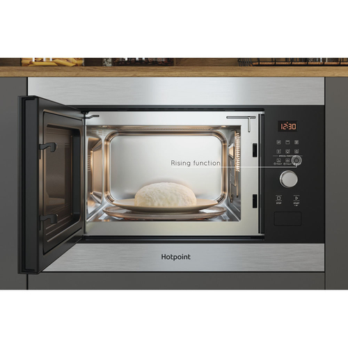Hotpoint MF25GIXH Built In Microwave Oven Grill in St Steel 900W 25L - image 7