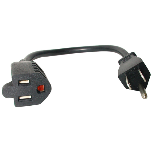 AC POWER EXTENSION CORD 1FT/0.3M 16AWG POWER SUPPLY EXTENSION CABLE NEMA 5-15R T