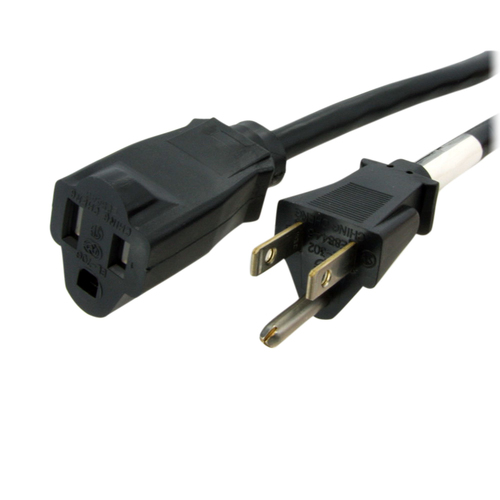 10FT (3M) HEAVY DUTY EXTENSION CORD W/ NEMA 5-15R AND NEMA 5-15P CONNECTORS; 125
