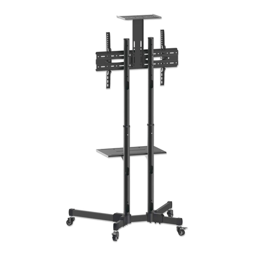 Manhattan Soporte con carrito para TV/monitores, pantallas 37"–65", Compatibilidad VESA: de 200x200 a 600x400 mm (verifique las dimensiones de los cuatro orificios de montaje traseros), carga máxima 40 kg, negro imagen 3
