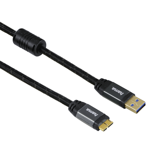 Hama 00125232 USB кабель USB 3.2 Gen 1 (3.1 Gen 1) 1,8 m Micro-USB B USB A Черный