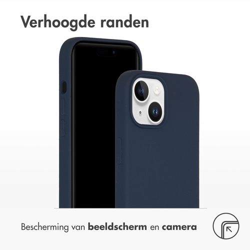 Accezz Liquid Silicone Backcover met MagSafe iPhone 15 - Donkerblauw, afbeelding 6