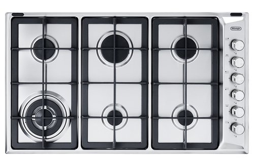 De’Longhi PLI 69 GH варочная поверхность Нержавеющая сталь Встроенный 86 cm Газовый 6 зона(ы)