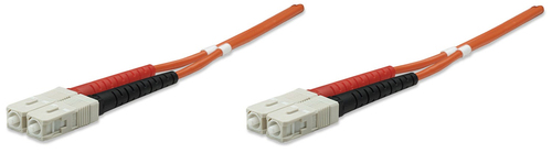 Intellinet Fiber Optic Patch Cable, OM2, SC/SC, 5m, Orange