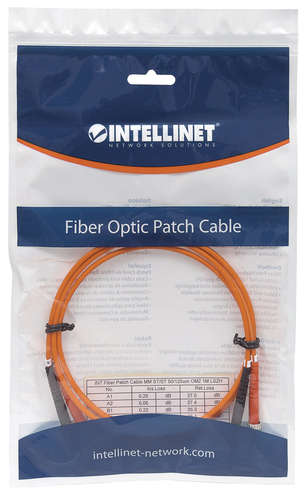 Intellinet LWL aansluitkabel ST/ST 2m Multimode OM2 oranje, afbeelding 4