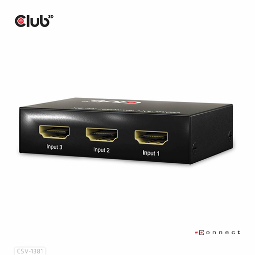 Club 3D 3 - 1 HDMI Switch 8K 60Hz / 4K 120Hz, afbeelding 7